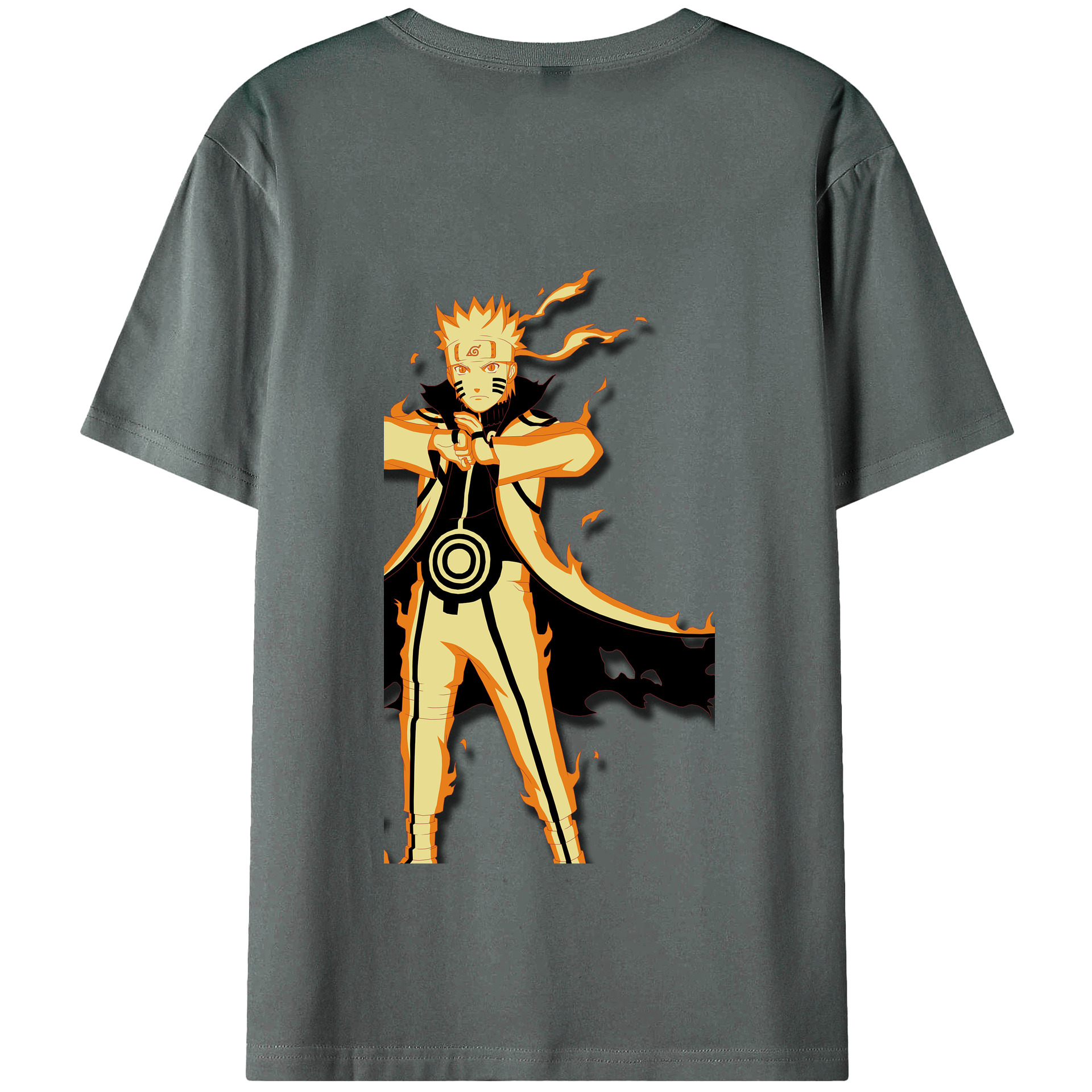（画像用） NARUTO -ナルト- うずまき ナルト Uzumaki Naruto 綿100％半袖Tシャツ（背面プリント）